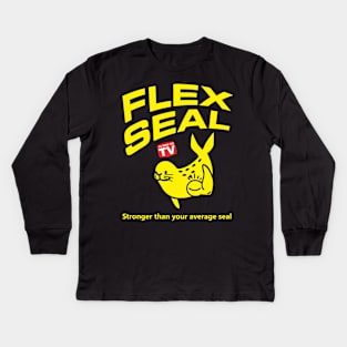 As Seen On TV Flex Seal Stronger Than Your Average Seal Kids Long Sleeve T-Shirt